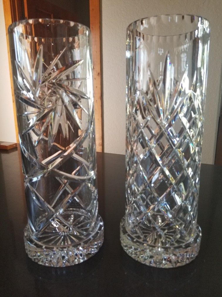 Czechoslovakia crystal candle holder
