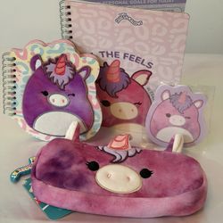 Squishmallows Lola Purple and Pink Tie-Dye Unicorn Bundle