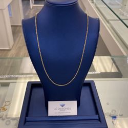 Rope Chain 3 Mm By 24 Inch Solid 14k