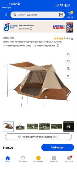Ozark 10-person tent glamping ridge
