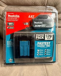 Makita 18V LXT 4.0Ah Battery and Charger Starter Pack