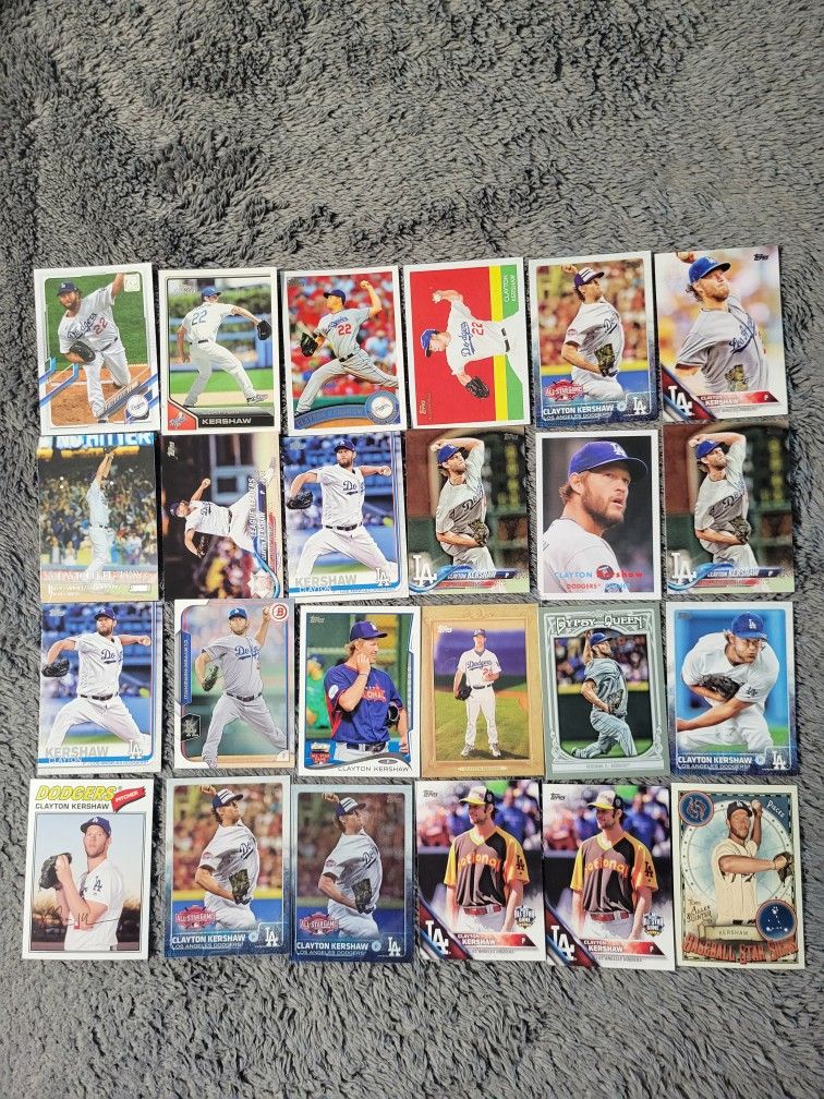 Clayton Kershaw 24 Card Lot of Modern Baseball ⚾️ Cards.