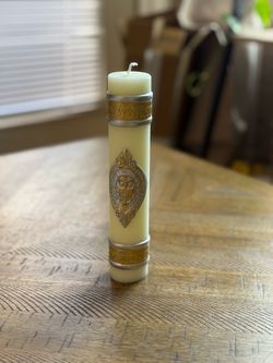 Saint Benedict Pillar Candle with Medal