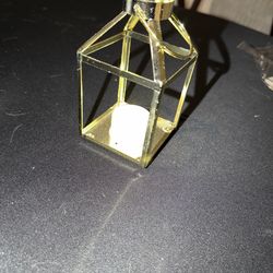 Gold fake candle holders