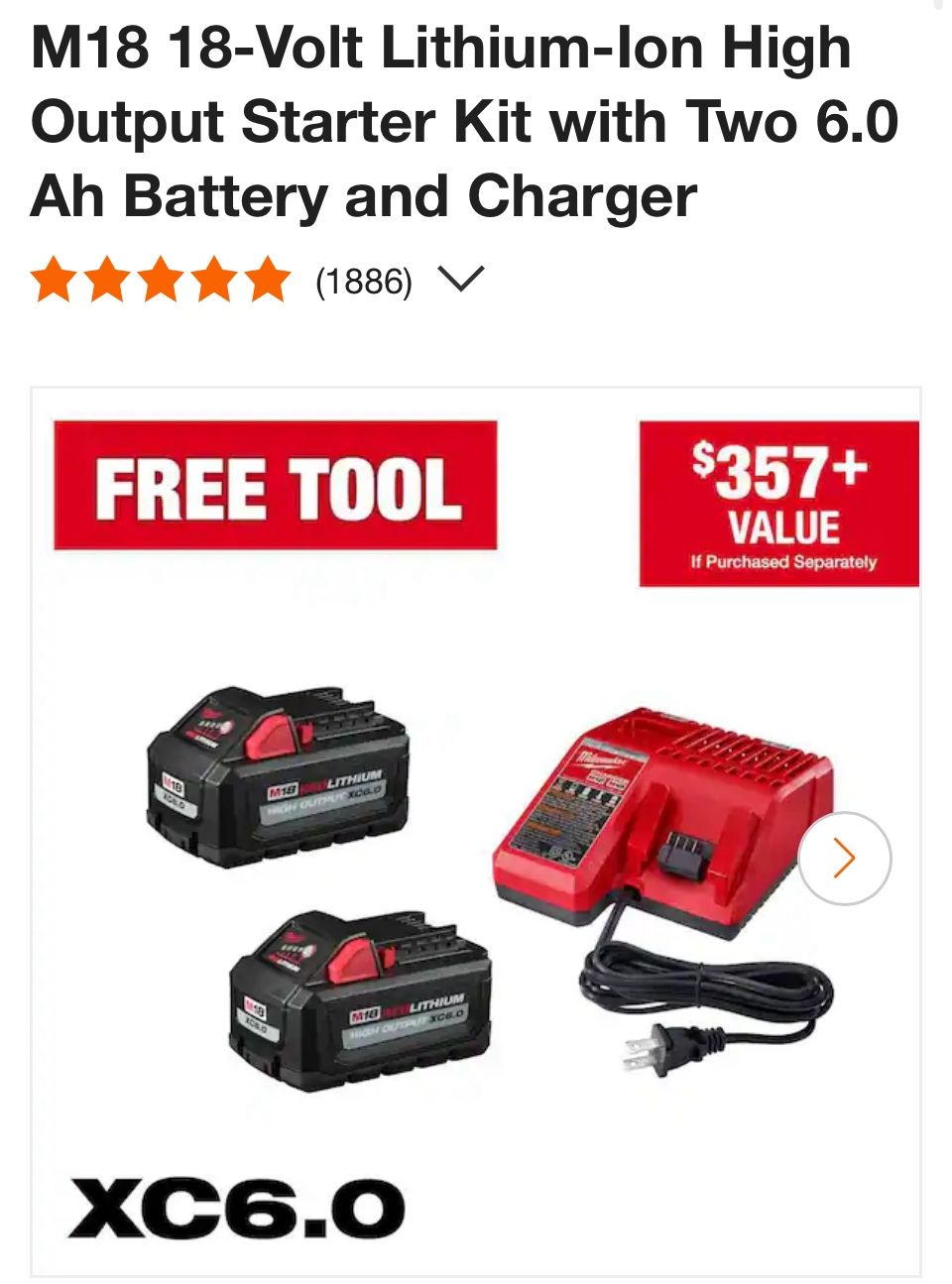 2 Milwaukee Battery and Charge