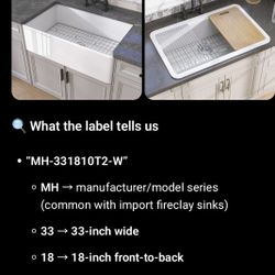 Fireclay Kitchen Sink