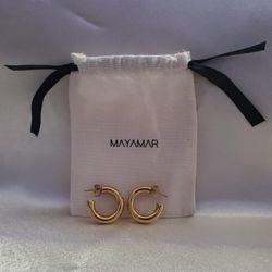 Hoop Earrings Gold Plated 