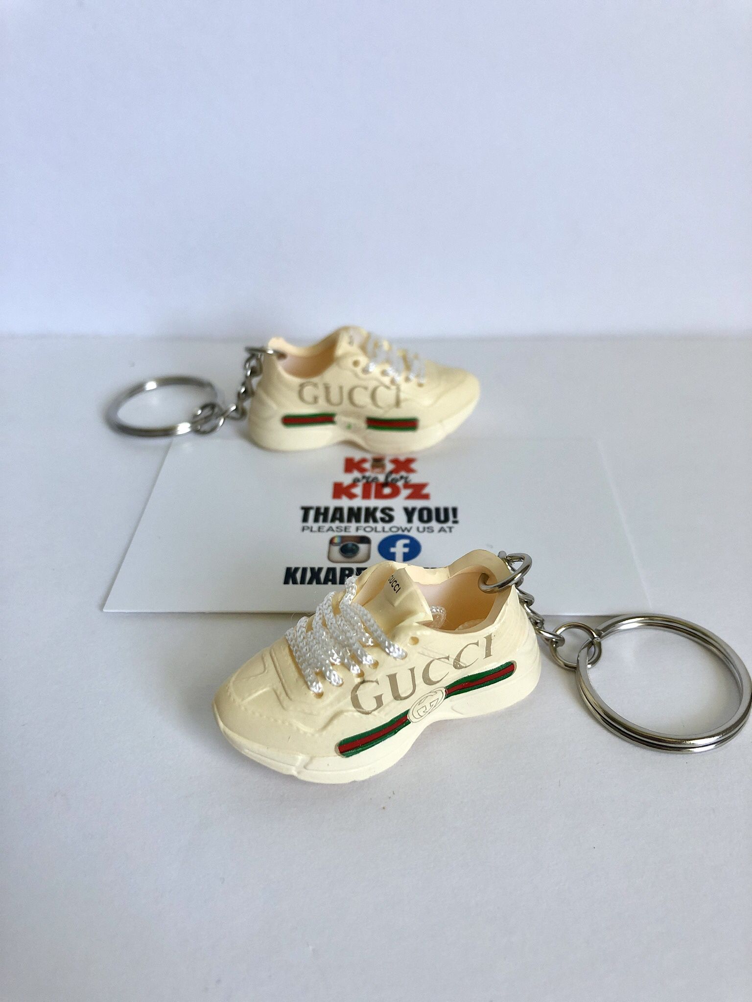 Designer Rhyton Vintage Logo 3D Mini Sneaker Keychain 