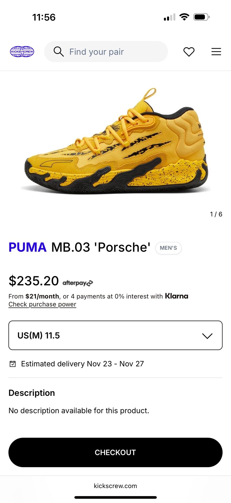 Puma Lamelo Ball Porsche Shoes Size 11