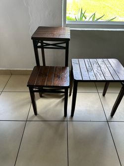 Wooden Tiered Tables