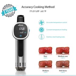 Brand New Sous Vide Cooker, Wancle Thermal Immersion Circulator, with Recipe E-Cookbook, Accurate Temperature Digital Timer, Ultra-quiet, 850 Watts