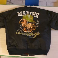 Retro 1989 Marines Bomber Jacket (Bulldog Edition)