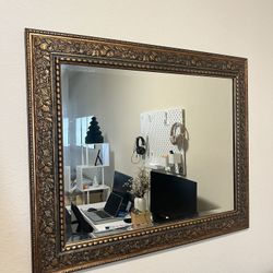 Vintage Decorative Wall Mirror 34” x 28”