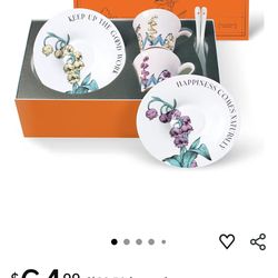 Tea Cup Set With 2 Tea Cups 2 Saucers And 2 Spoon 7 OZ Espresso Coffee Mug Vintage Creativetea Teacup And Saucer Set For Coffee,Tea,Latte, Cappuccino