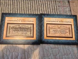 Confederate Bond Coupon Framed Prints – Set of 2