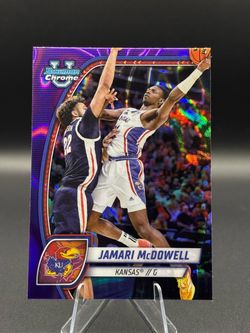2025 Bowman Chrome University Jamari McDowell purple lava #81 Kansas Jayhawks