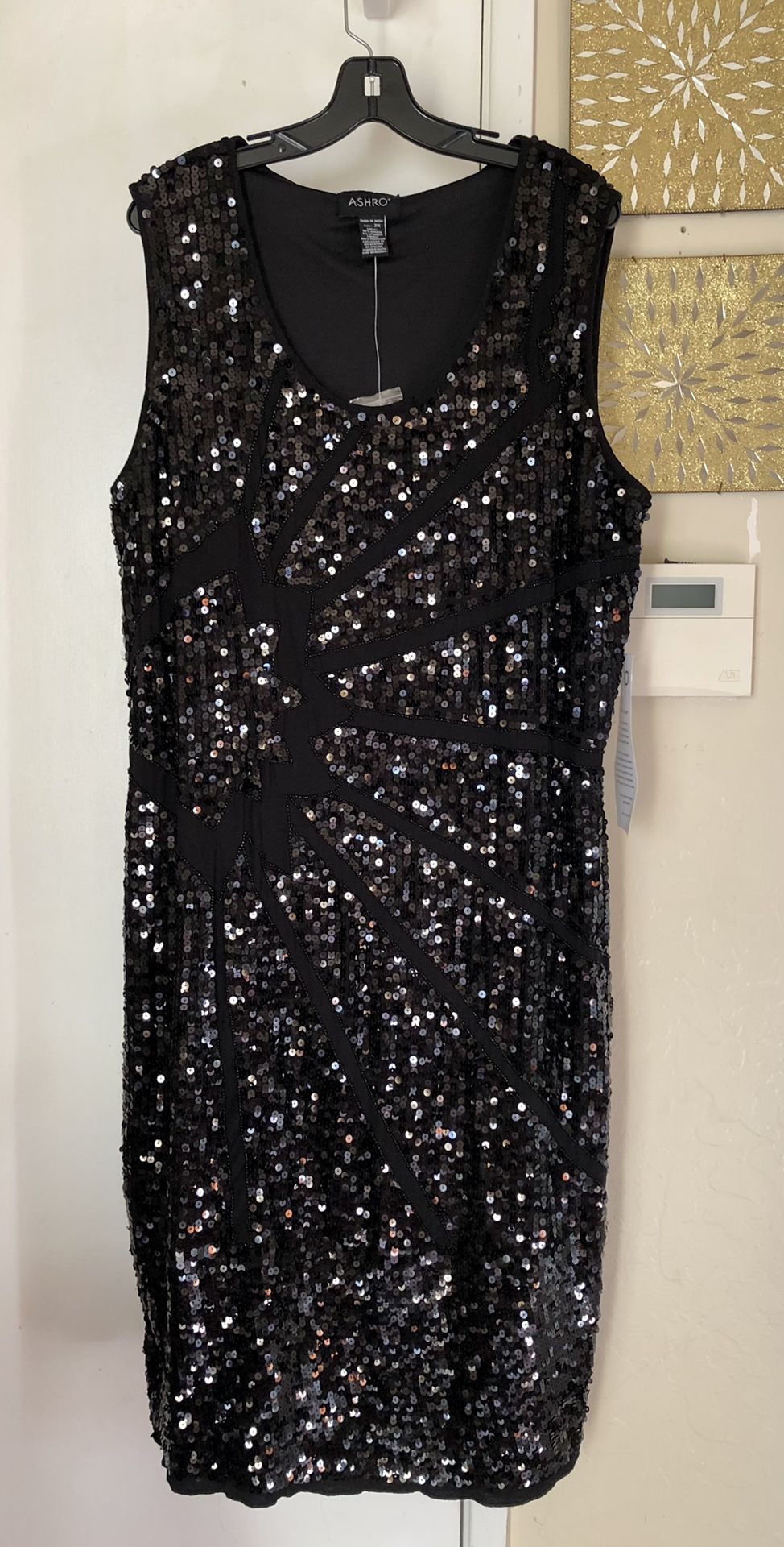 Sequin black dress Size 2X