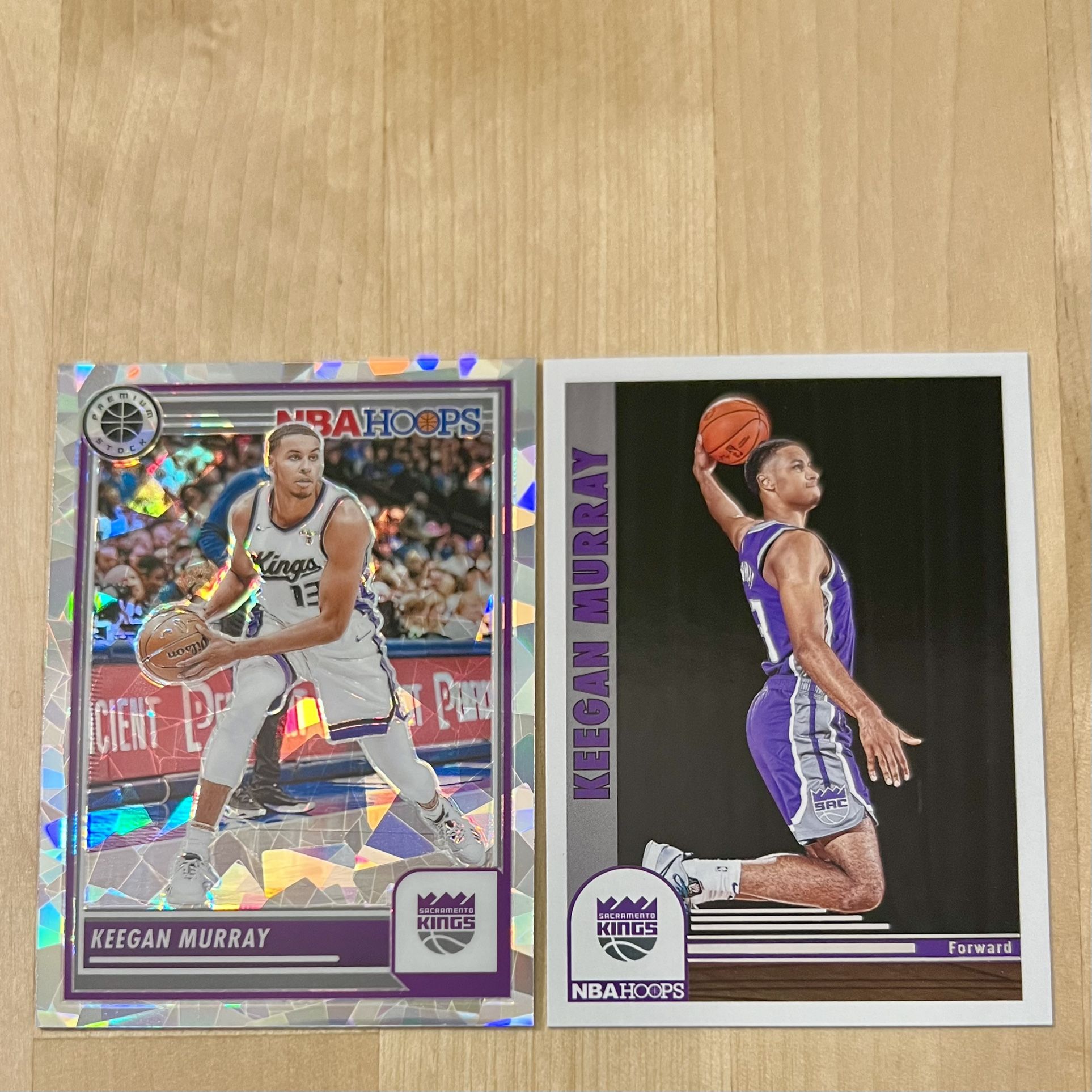 Keegan Murray NBA Hoops Rookie & Laser Holo Kings Bundle