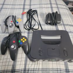 N64 Console With Controllers And Cords Games And Accessories 
