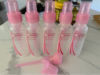 Five 8oz Dr Browns Bottles