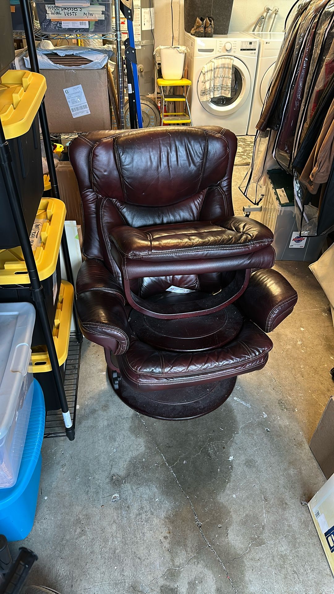 Leather Chair And Ottoman $60 