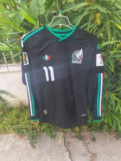 Mexico Worlds Cup Black Jersey Long Sleeve