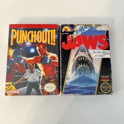 NES Video Games Jaws Punch-out 