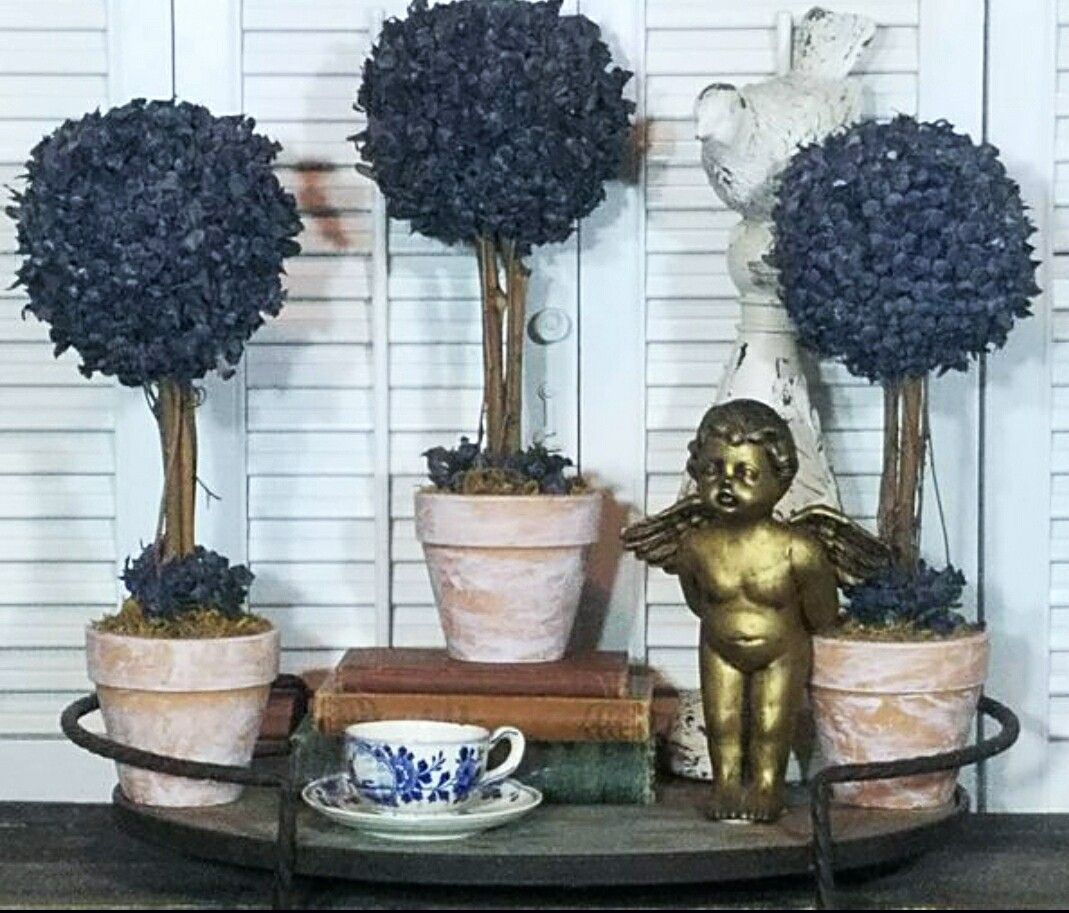 14.5 inch unique Blueberry Topiary set