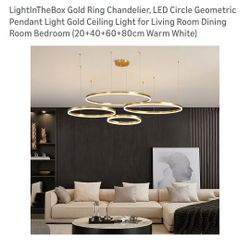 LightInTheBox Gold Ring Chandelier