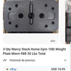 9-Pack Marcy Stack Home Gym 10 Ib Weight Plate MWM-988 compatible Total Workout