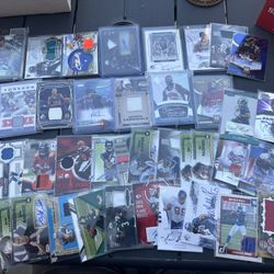Sports Card Collection Lot Of 60 Game Used Patch And Auto Cards