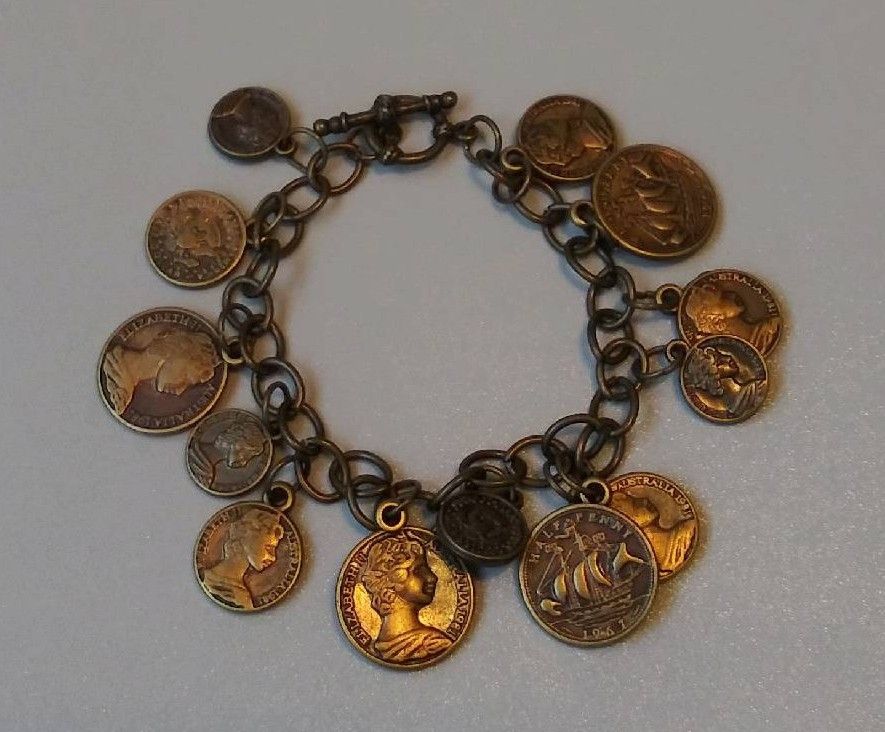 Handmade Brass Coin Bracelet