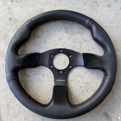 NRG Suede Steering Wheel (3-Spoke Deep Dish)