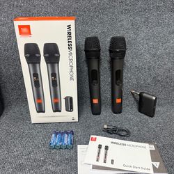 Microphone Wireless UHF 2 Channel Karaoke System Built-in Lithium Battery Cordless Handheld Mic For JBL Church Party Speaker