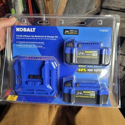 Kobalt 24 Volt 4.0 Ah Duel Batt And Charger