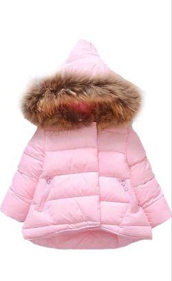 Very Cute Baby Girl  Winter Warm Jacket Hooded Snowsuit Windproof Coat Outerwear Soft Fur Hoodies .