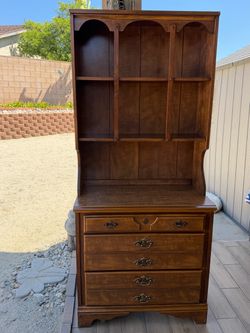 Beautiful vintage Wooden Bookshelf with Drawers.