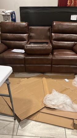 New 3 piece leather couch