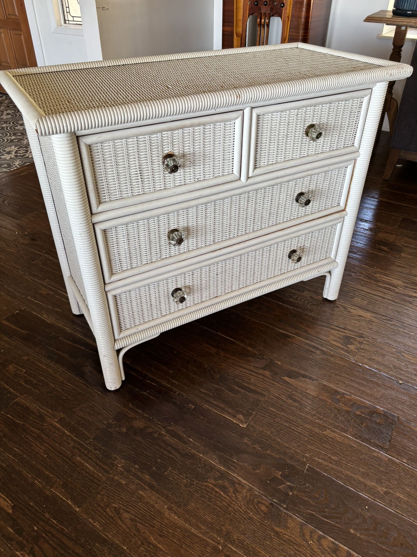 Rattan Dresser + Matching Shelf Corner