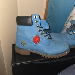 Mens Timberlan Boots Blue Like New