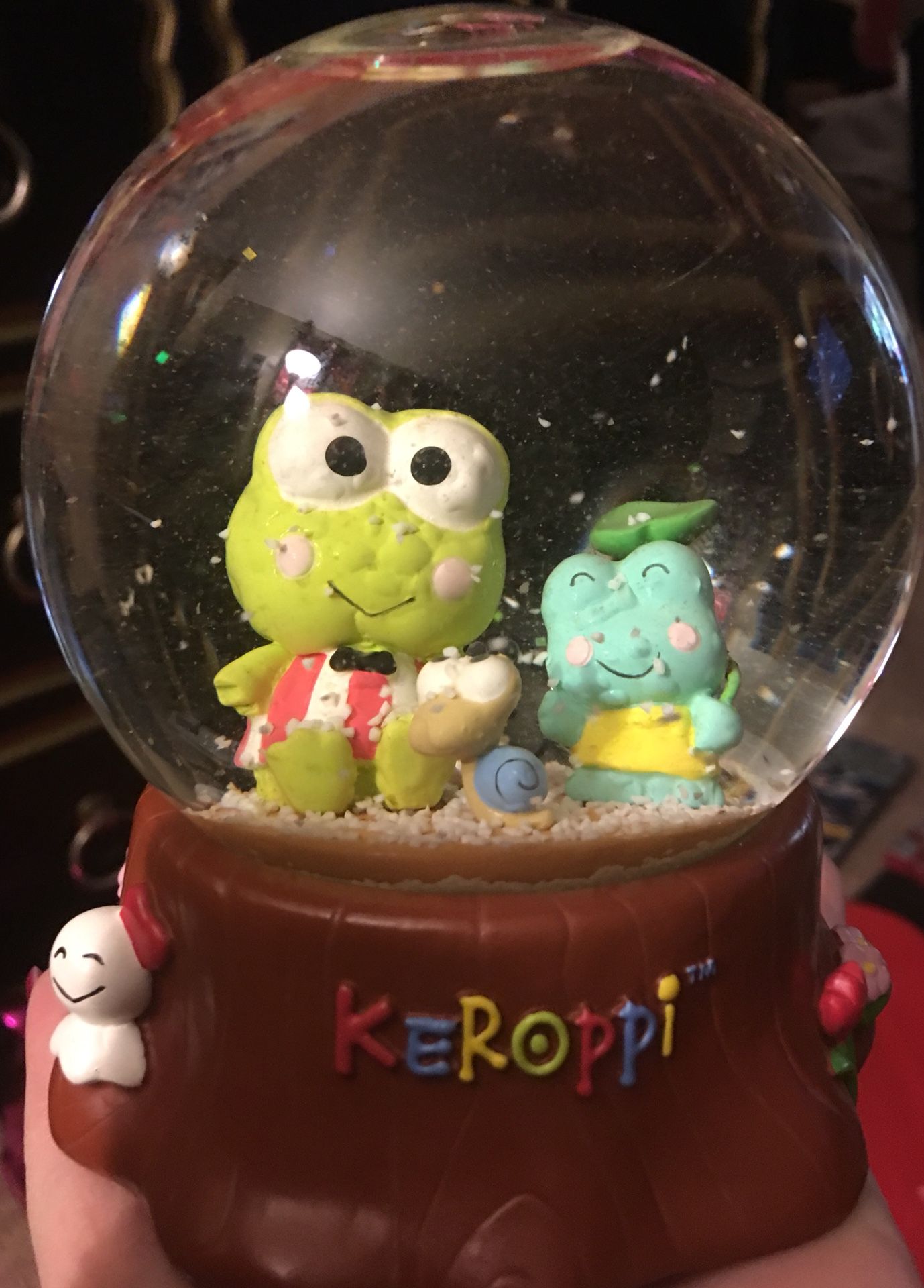 RARE Sanrio Keroppi Snow globe Hello Kitty Japanese Anime