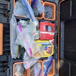 Full box of screws and nails all sizes $25 price is firm cash only