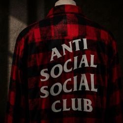 Anti Social Social Club Red Flannel 