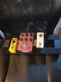 Guitar and vocal effects and pedal board