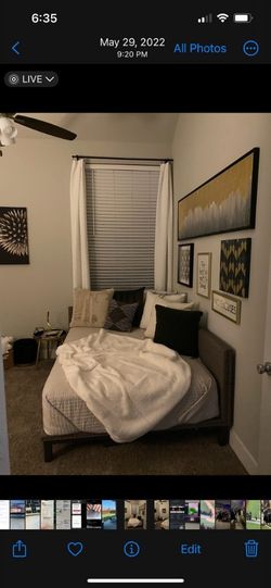 Upholstered Full-Size Daybed with Nailhead Trim + Sealy Mattress — Grey/Taupe
