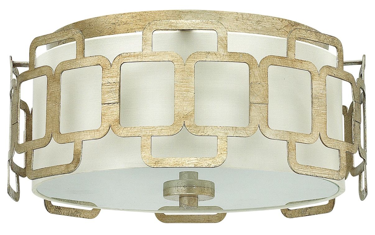 MUST SELL - Hinkley 4911SL Sabina 3 Light 15 inch Silver Leaf Flush Mount Ceil