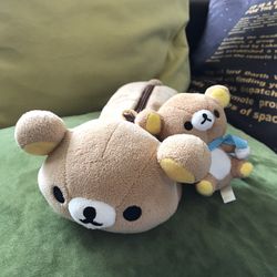 NEW Rilakkuma Japanese Cute Bear Plush Pencil Case And Stuffed Animal Stuffie Toy