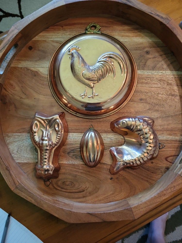 Copper & Brass Vintage Molds 4 For $15