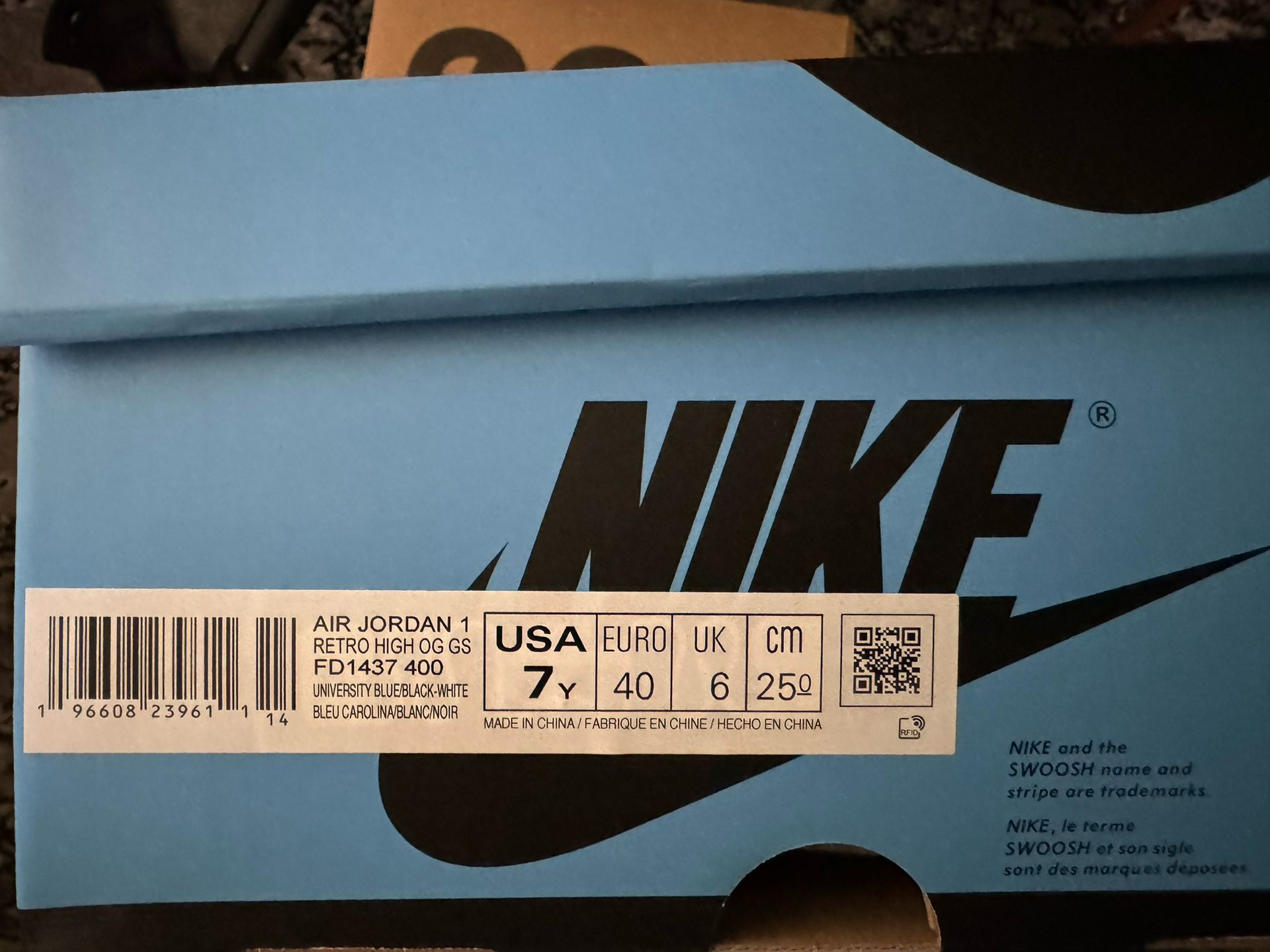 Jordan 1 Retro High OG UNC Toe