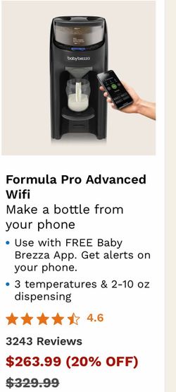Baby brezza formula/ water dispenser